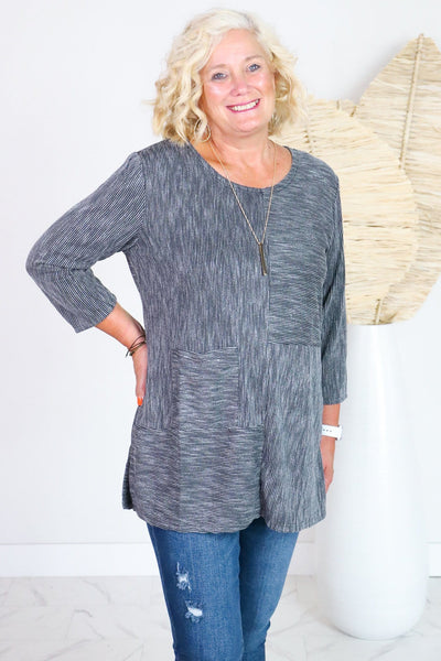 Textured Pocket Top