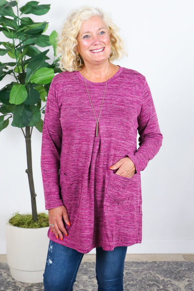 Heathered Tunic Top