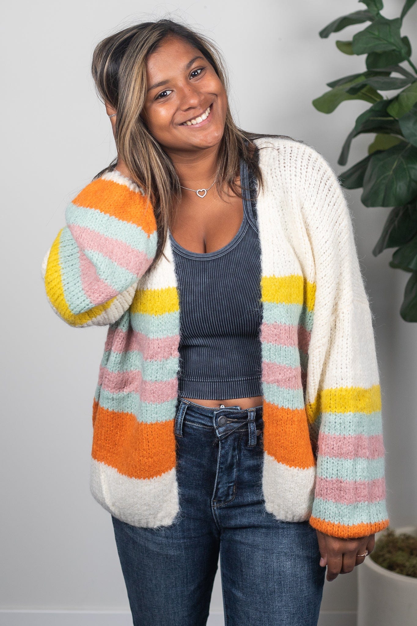 Multi Stripe Cozy Cardigan