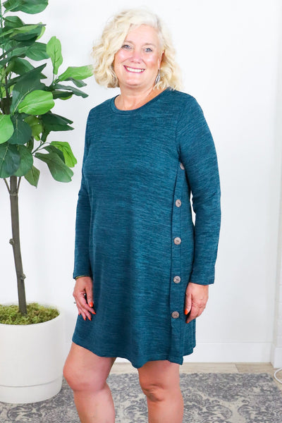 Victoria Side Button Dress