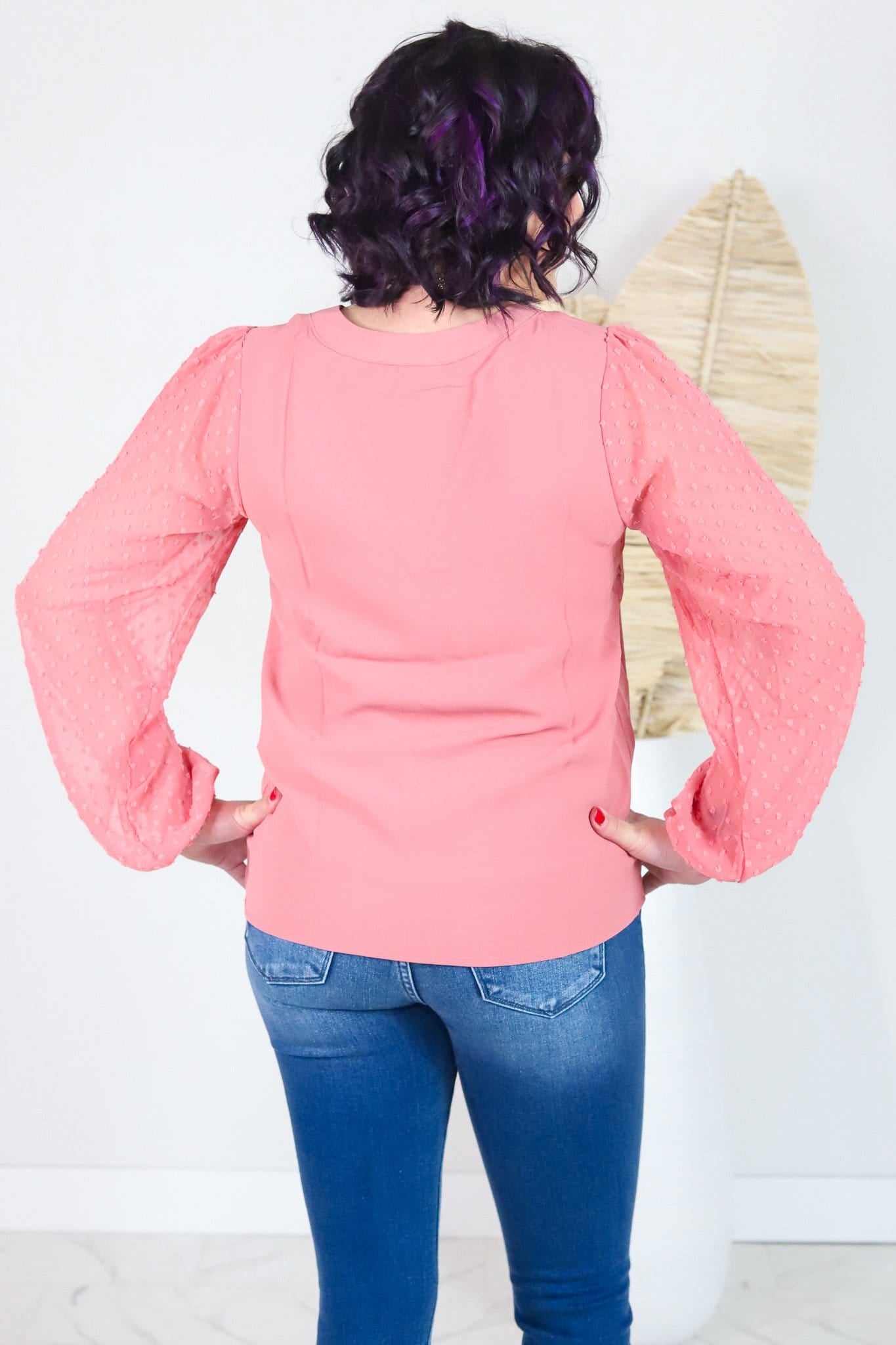 Swiss Dot Chiffon Blouse