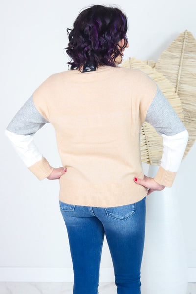 Color Block Neutral Mix Sweater