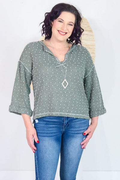 Mini Pom Slouchy Top