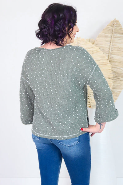 Mini Pom Slouchy Top