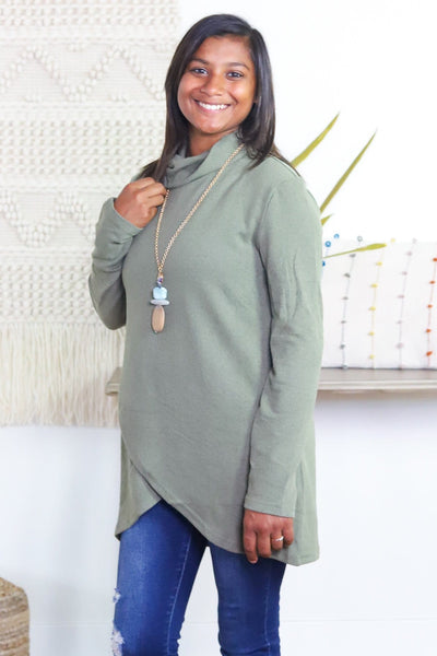 Ande Turtle Neck Wrap Top