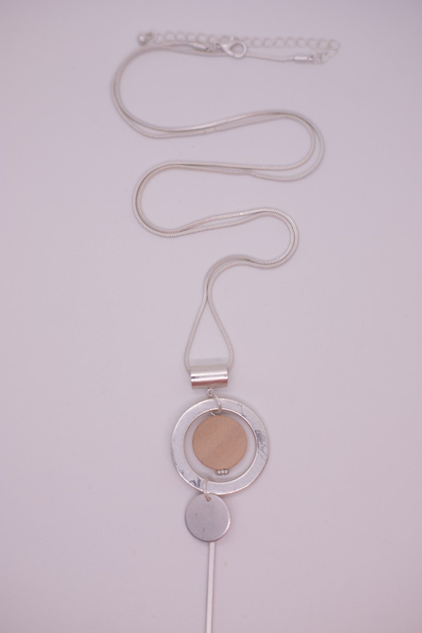 Silver Geo Pendant Necklace