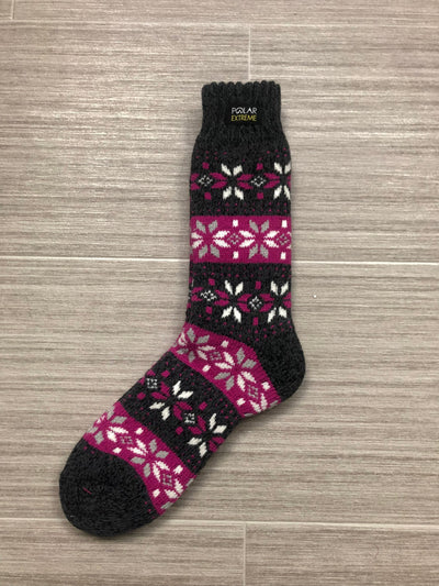 Polar Extreme Heat Women's Brushed Sock - Snowflake Collection