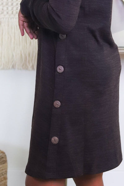 Victoria Side Button Dress