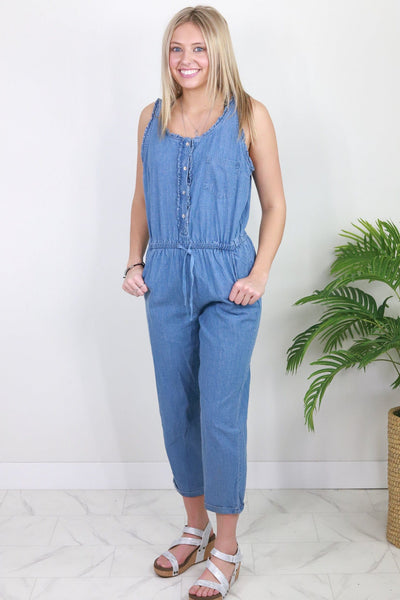 Washed Chambray Jumpsuit