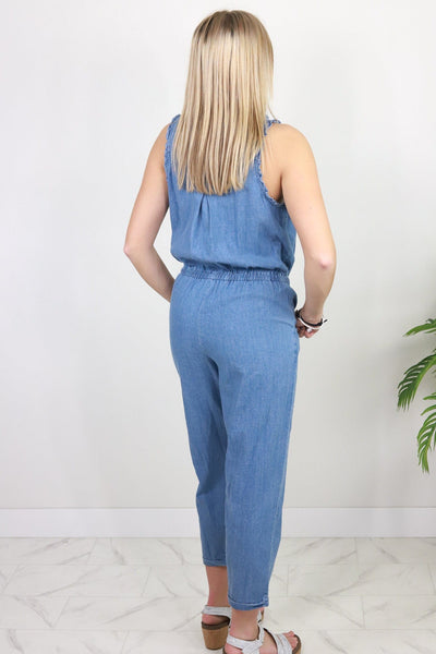 Washed Chambray Jumpsuit