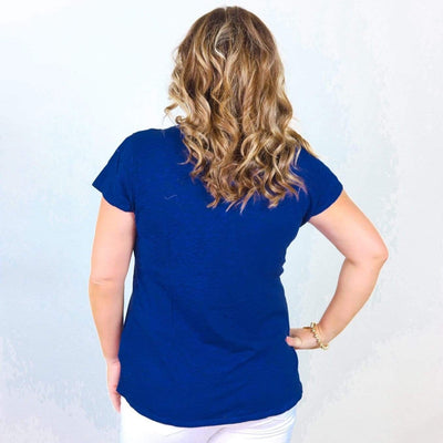Solid Embroidered Print Top