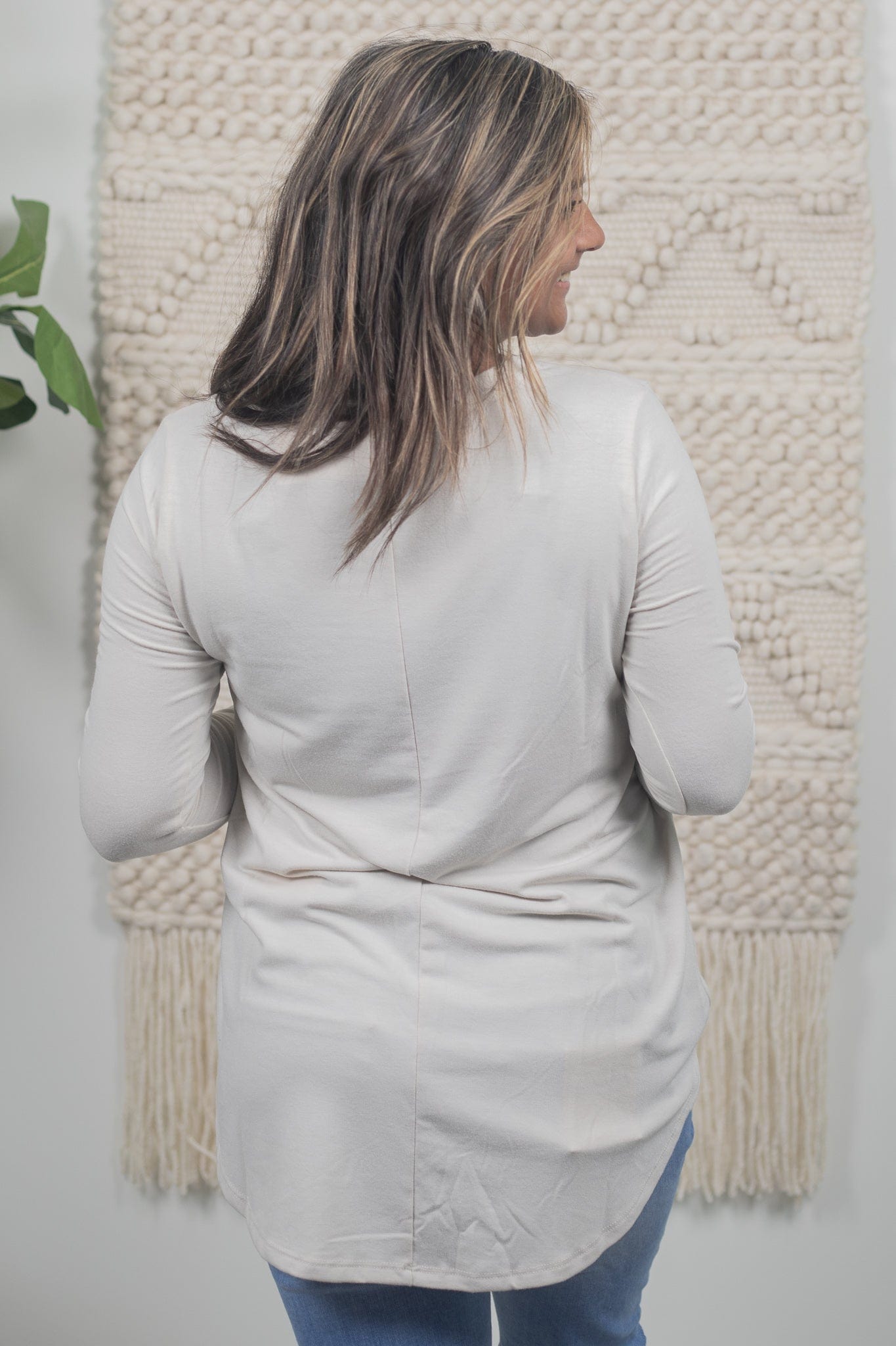 Everyday Sand Beige Long Sleeve Top