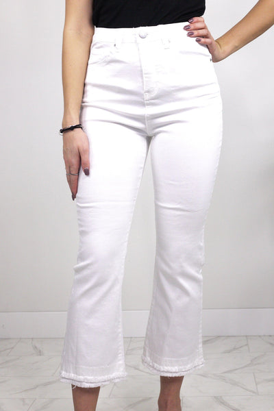 White Jodie Fringe Jeans