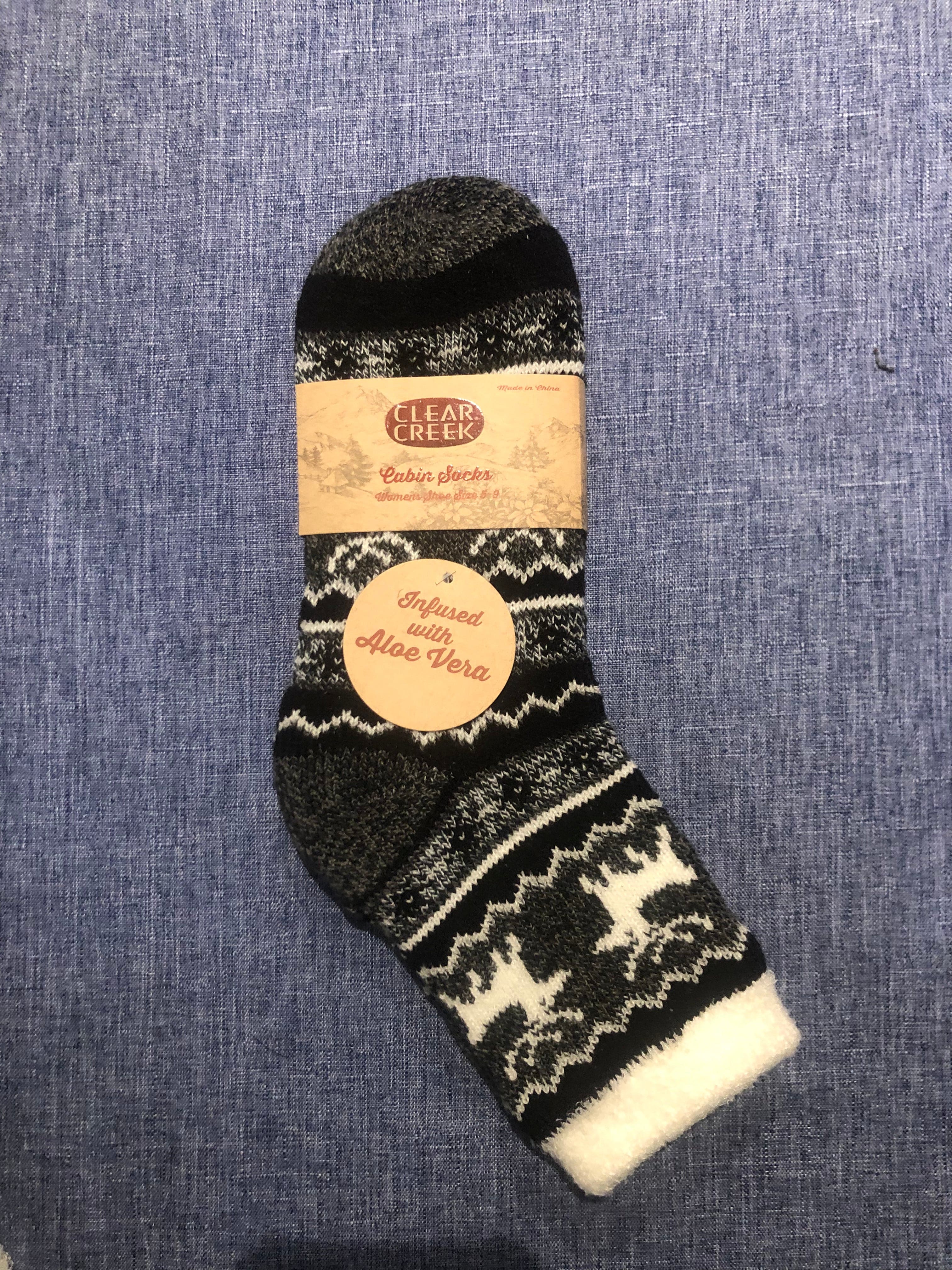 Deer Cabin Socks W/ Aloe