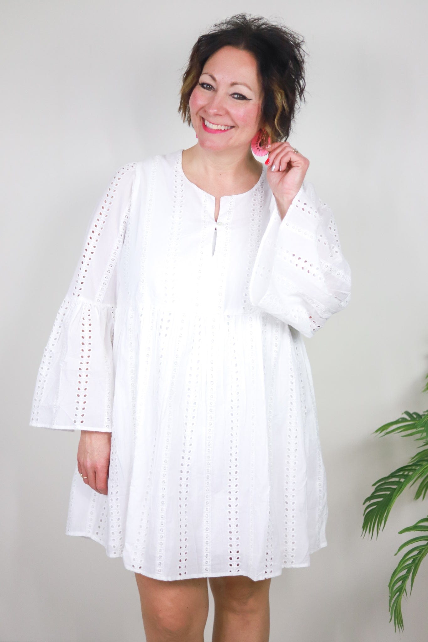 White Raylee Eyelet Dress