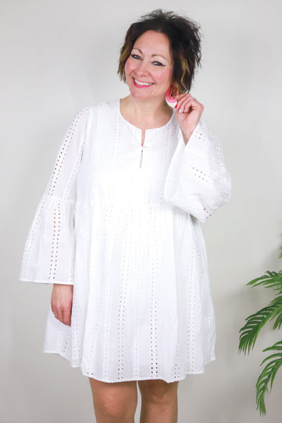 White Raylee Eyelet Dress