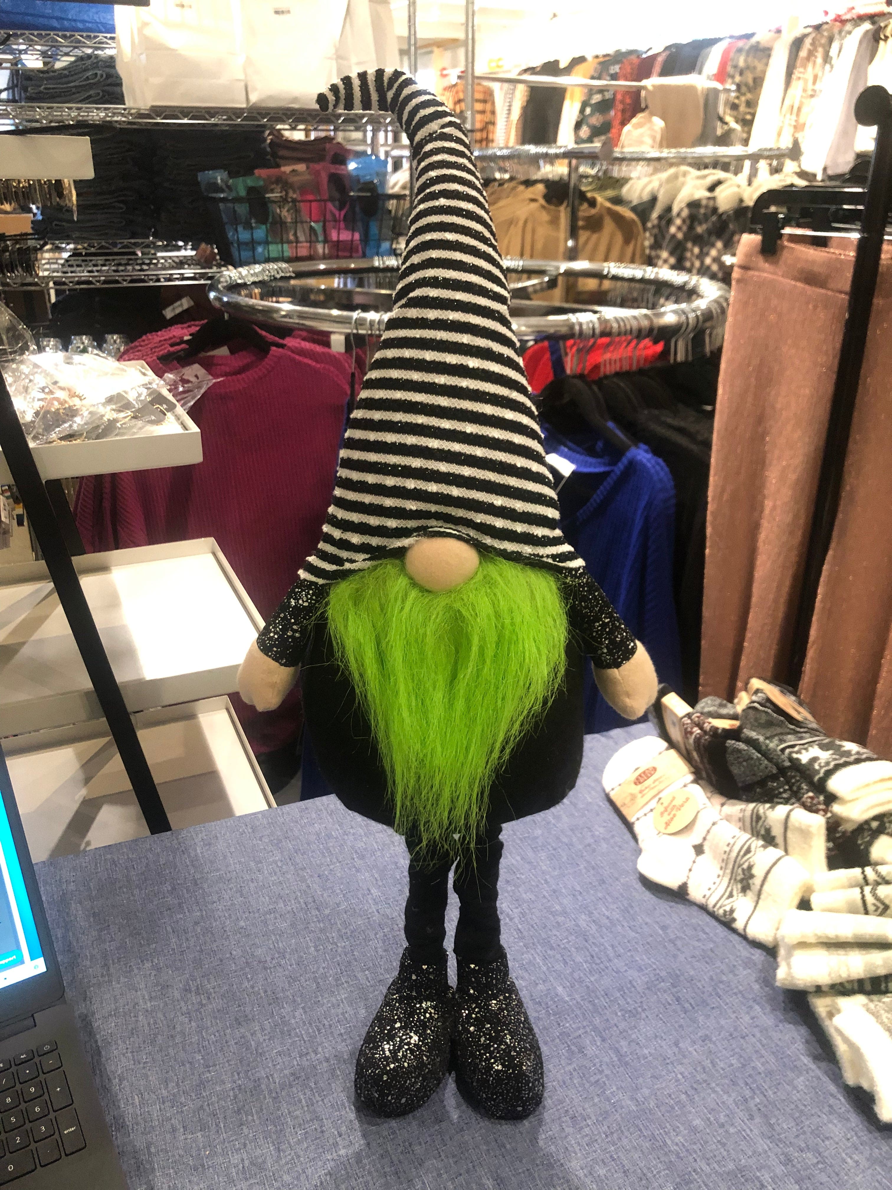 Green Halloween Standing Gnome