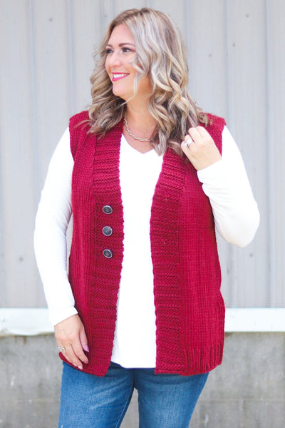 Burgundy Fireside Vest