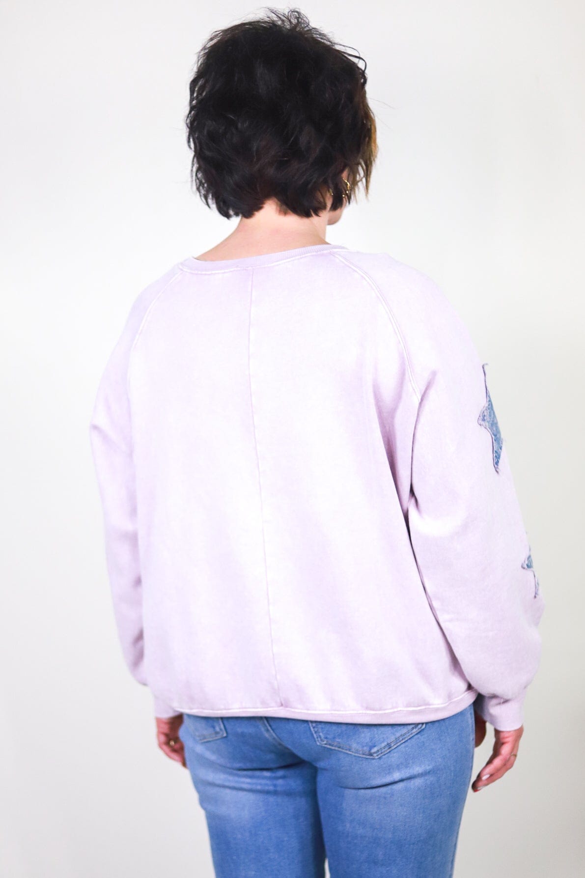 Washed Lilac Popover w/Star Detail