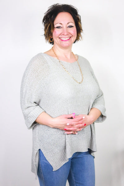 Light Grey Vneck Sweater