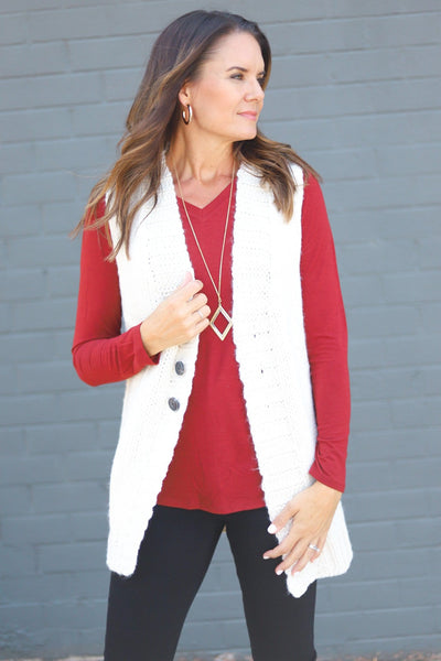 Ivory Fireside Vest
