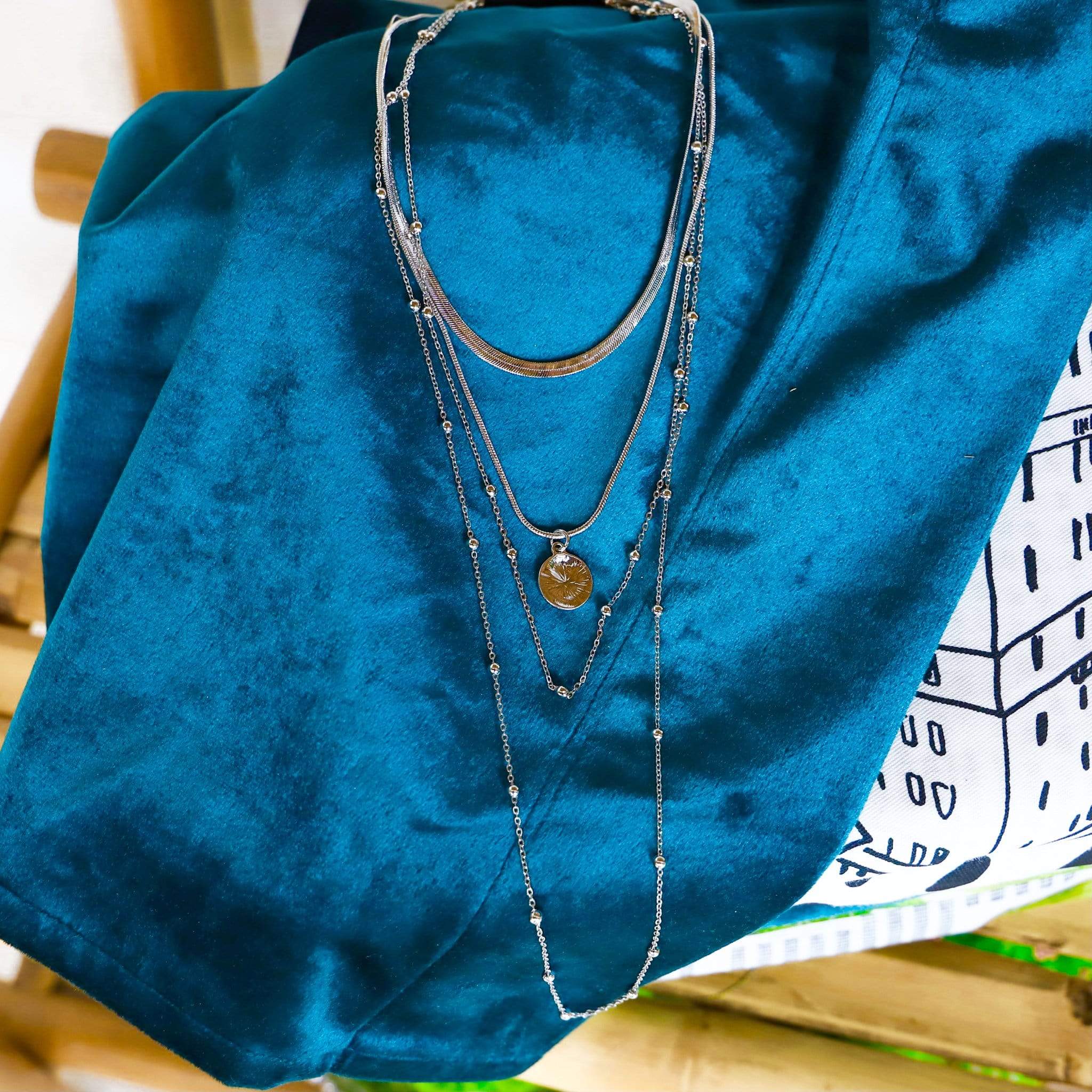 Silver Layered Up Necklace