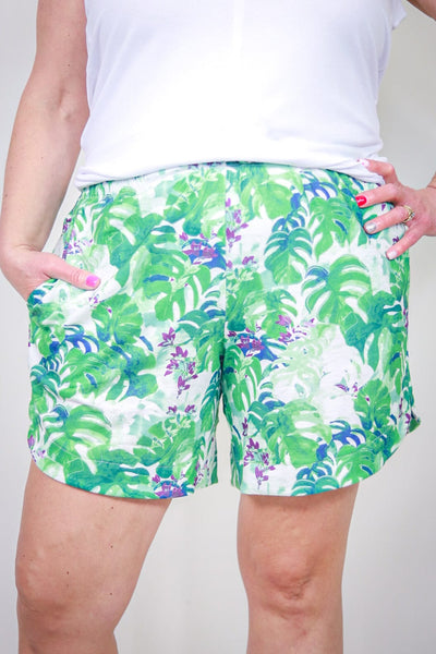 Green Paradise Drawstring Short