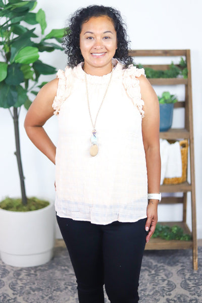 Ruffle Edge Natural Top