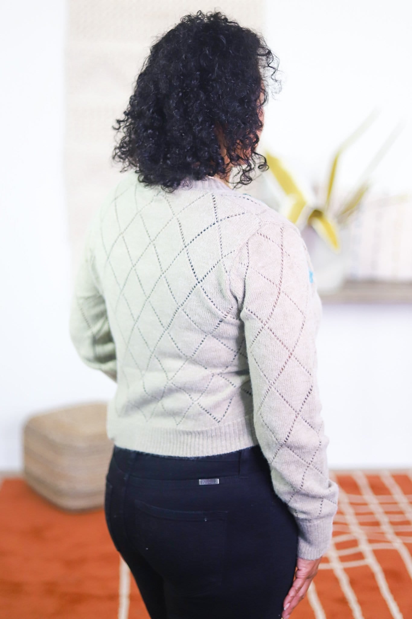 Embroidered Crop Cardigan