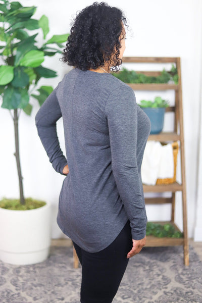 Long Sleeve Vneck - Staple Colors