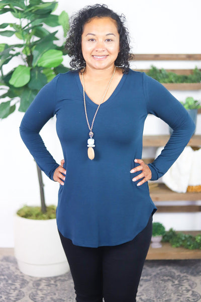 Long Sleeve Vneck - Staple Colors