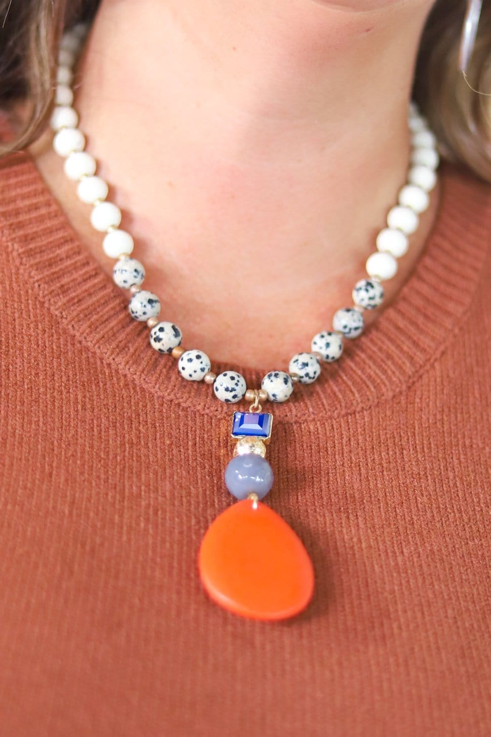 Mixed Media Stmt Necklace