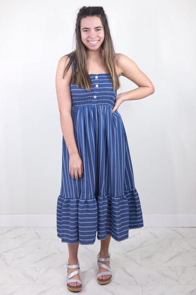 Nautical Vibes Blue Dress