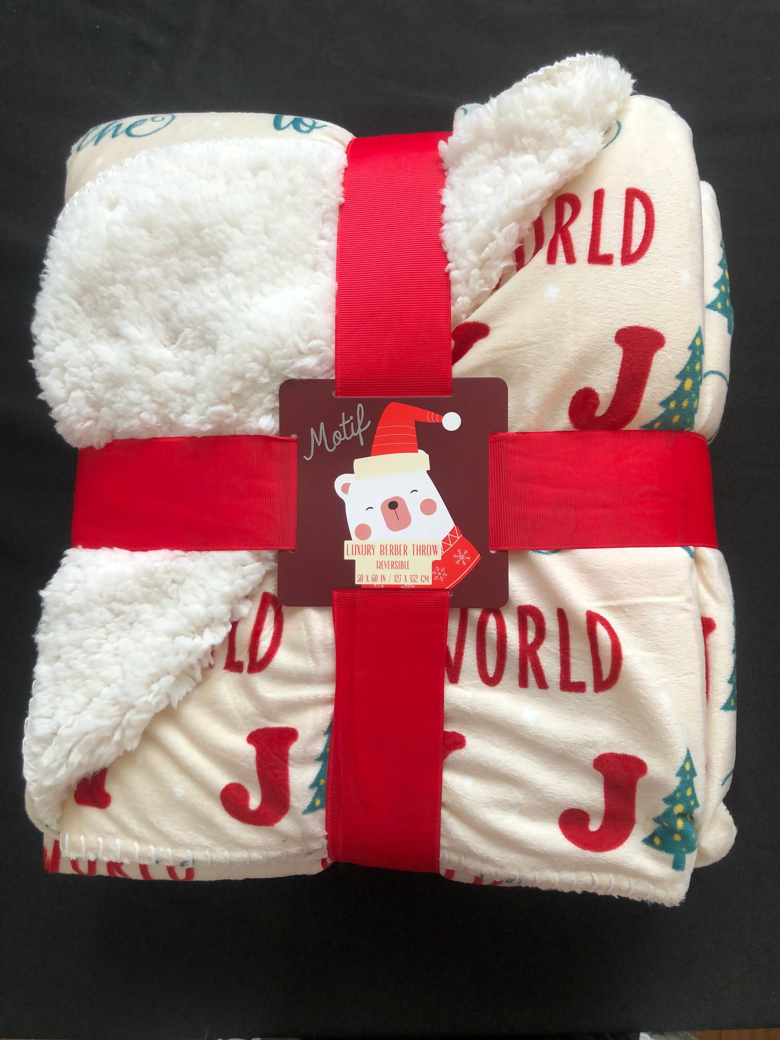 Joy To The World Holiday Throw