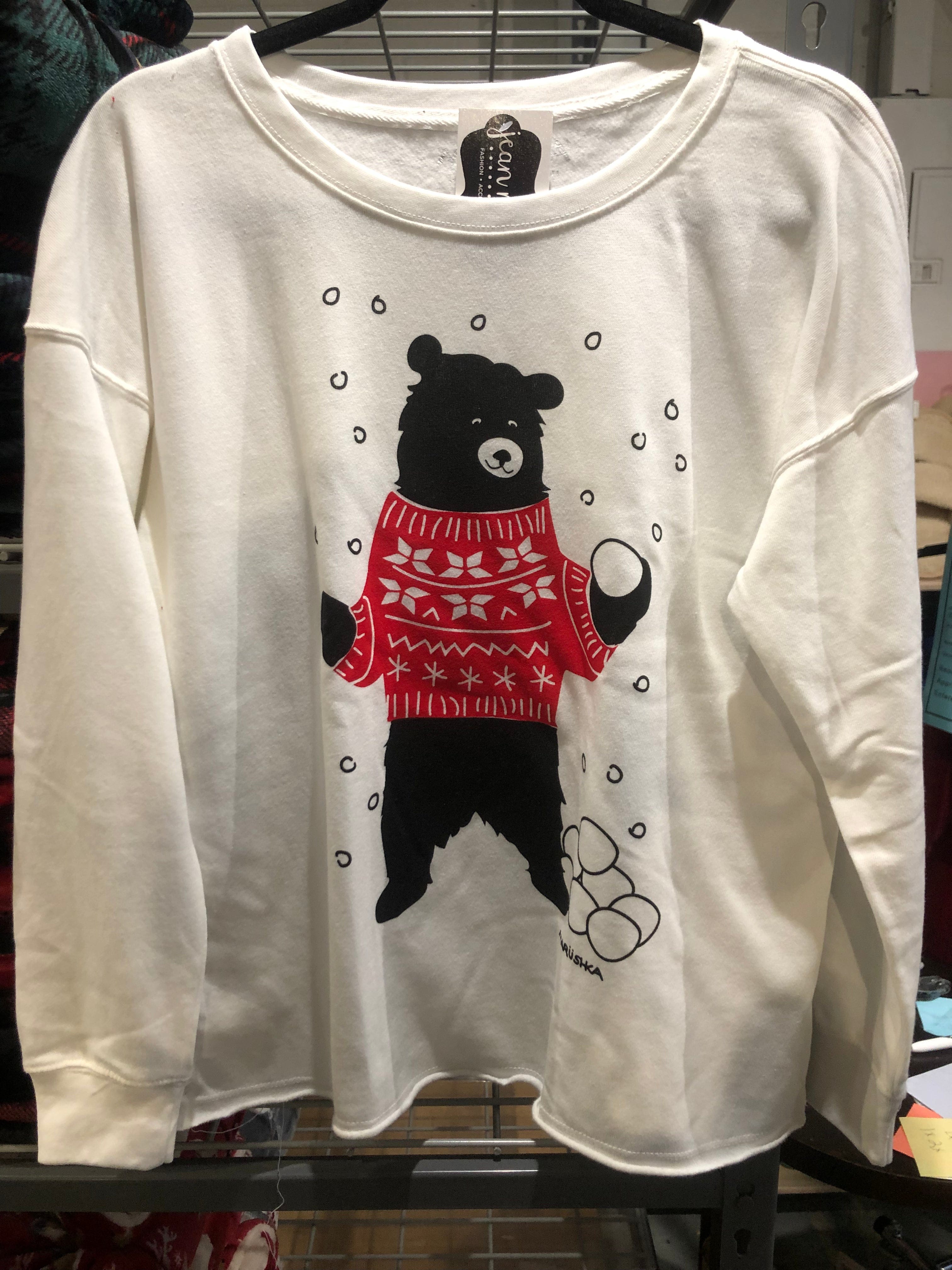 Sweater Bear Drop Shoulder Sweatshirt