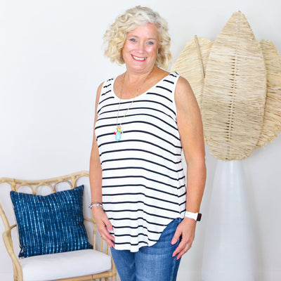 Ivory Stripe Tank