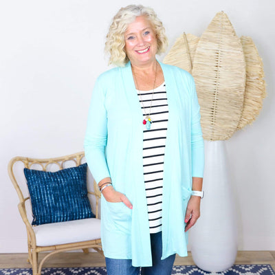 Slouchy Pocket Open Cardigan - Bright Collection