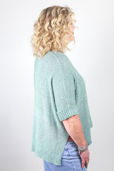 Sage Light Vneck Sweater
