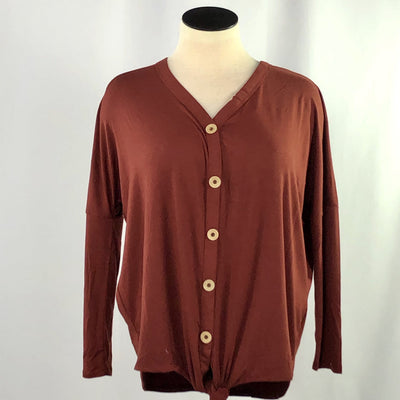 Button Up Front Tie Top