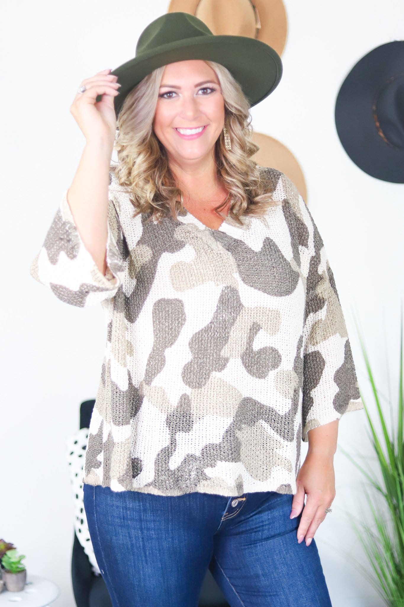 cow print neutral sweater