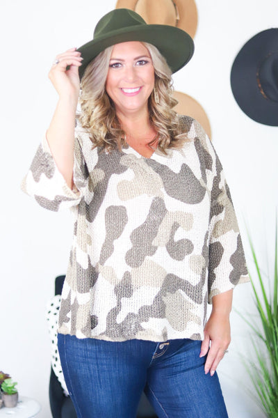cow print neutral sweater