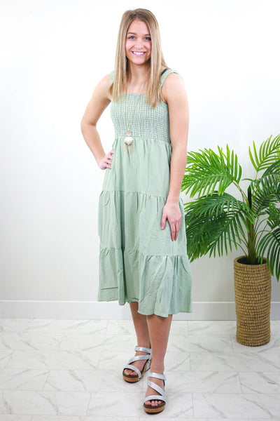 Sage Tropical Breeze Dress