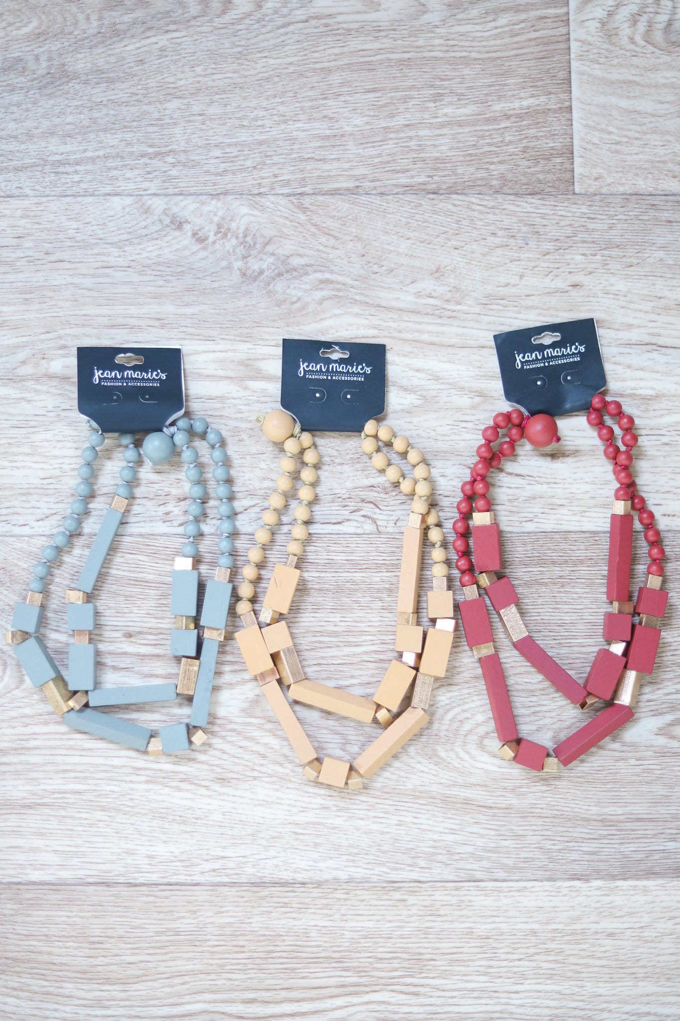 Wood Geo Layer Necklace