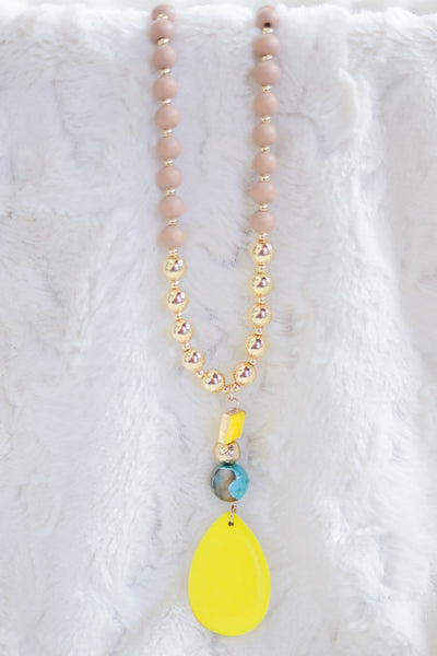 Mixed Media Stmt Necklace