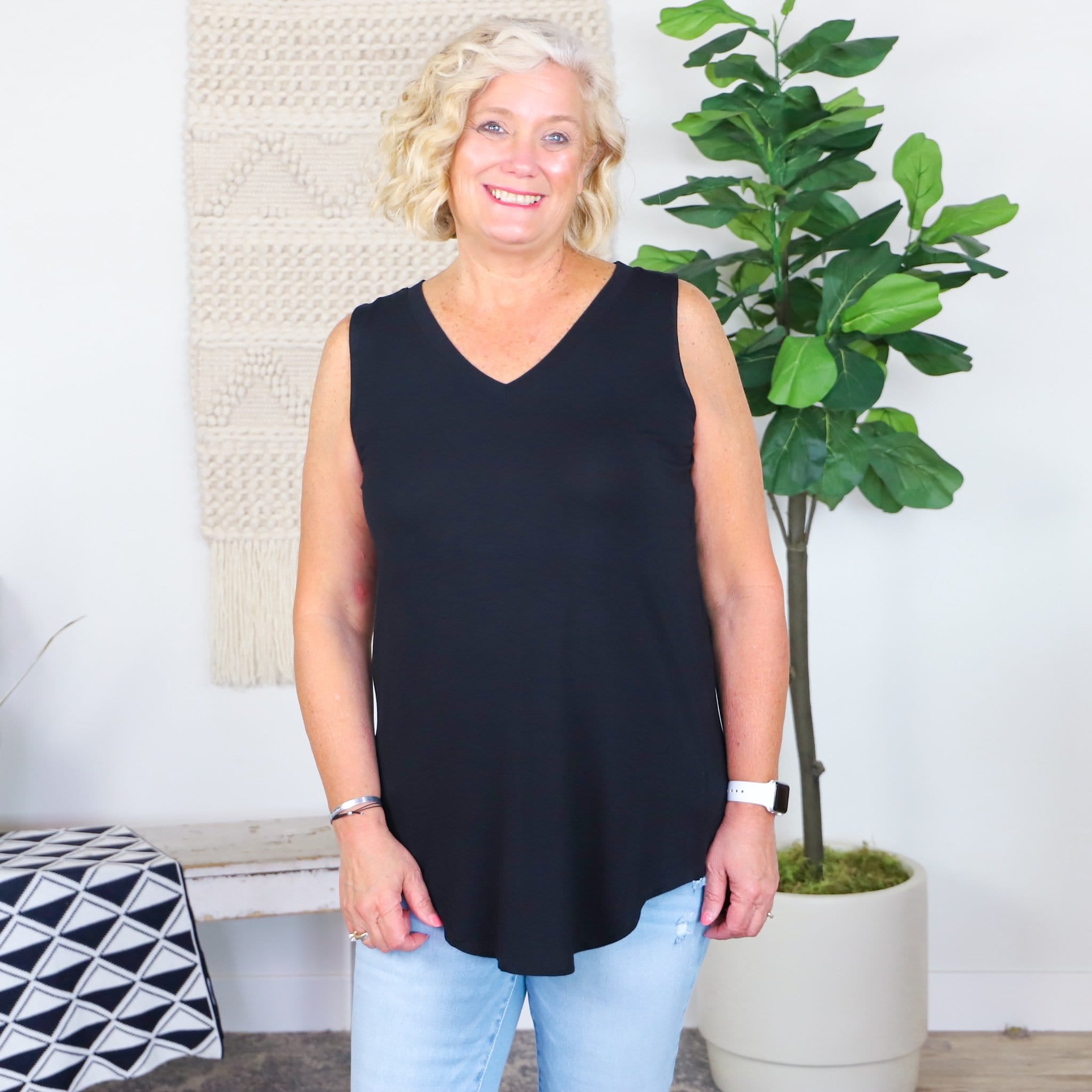 Luxe V-neck Sleeveless Top