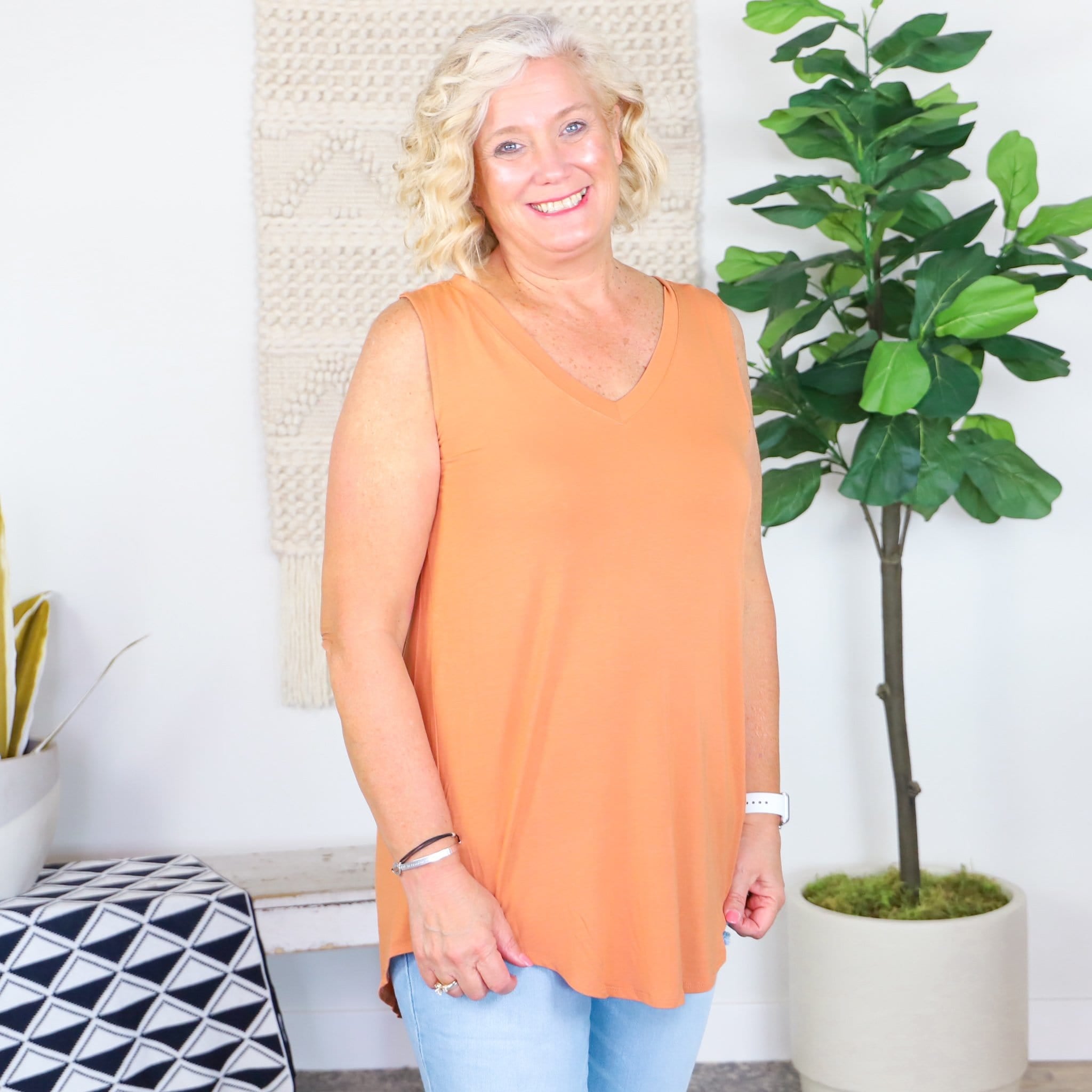Luxe V-neck Sleeveless Top