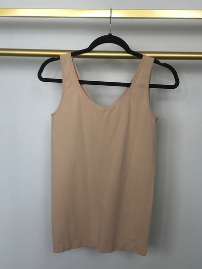 Nude Reversible V U Neck Tank PLUS