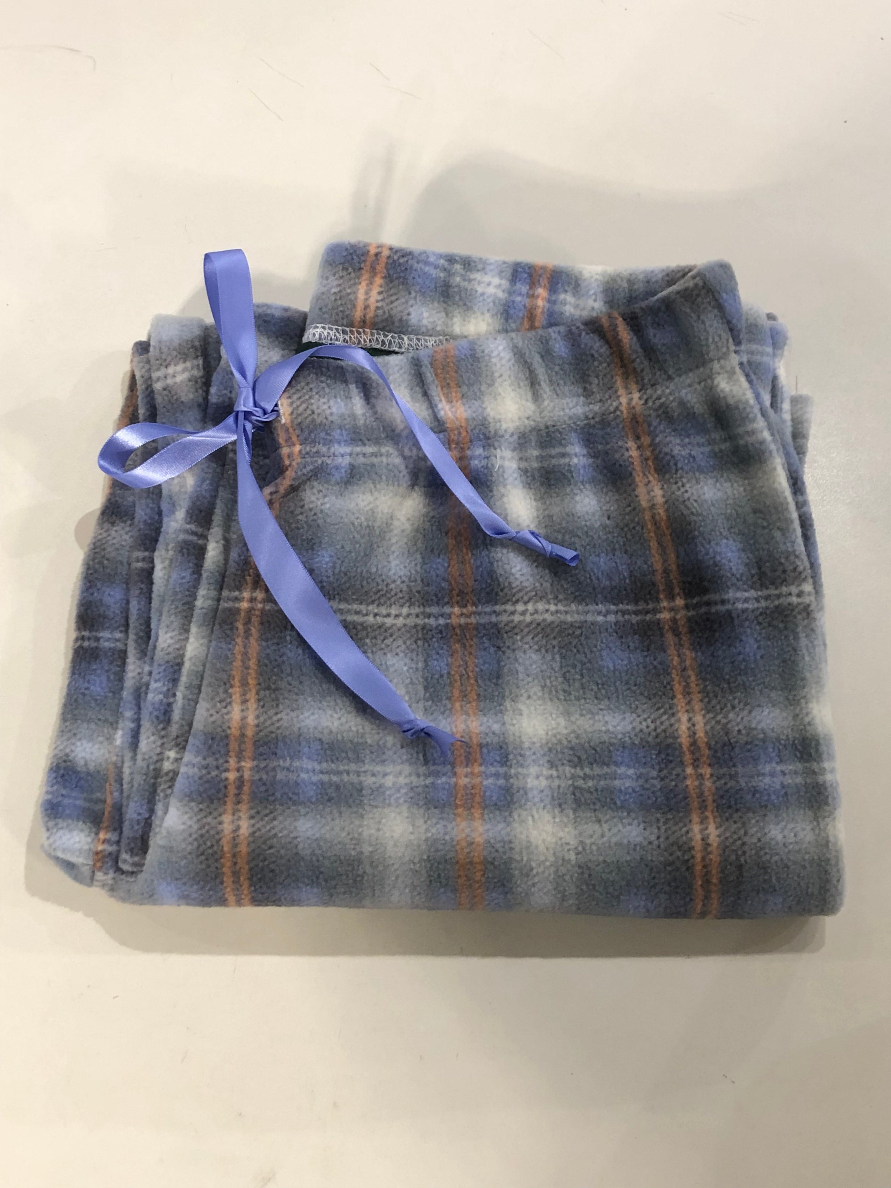 Gray Plaid Fleece Pants