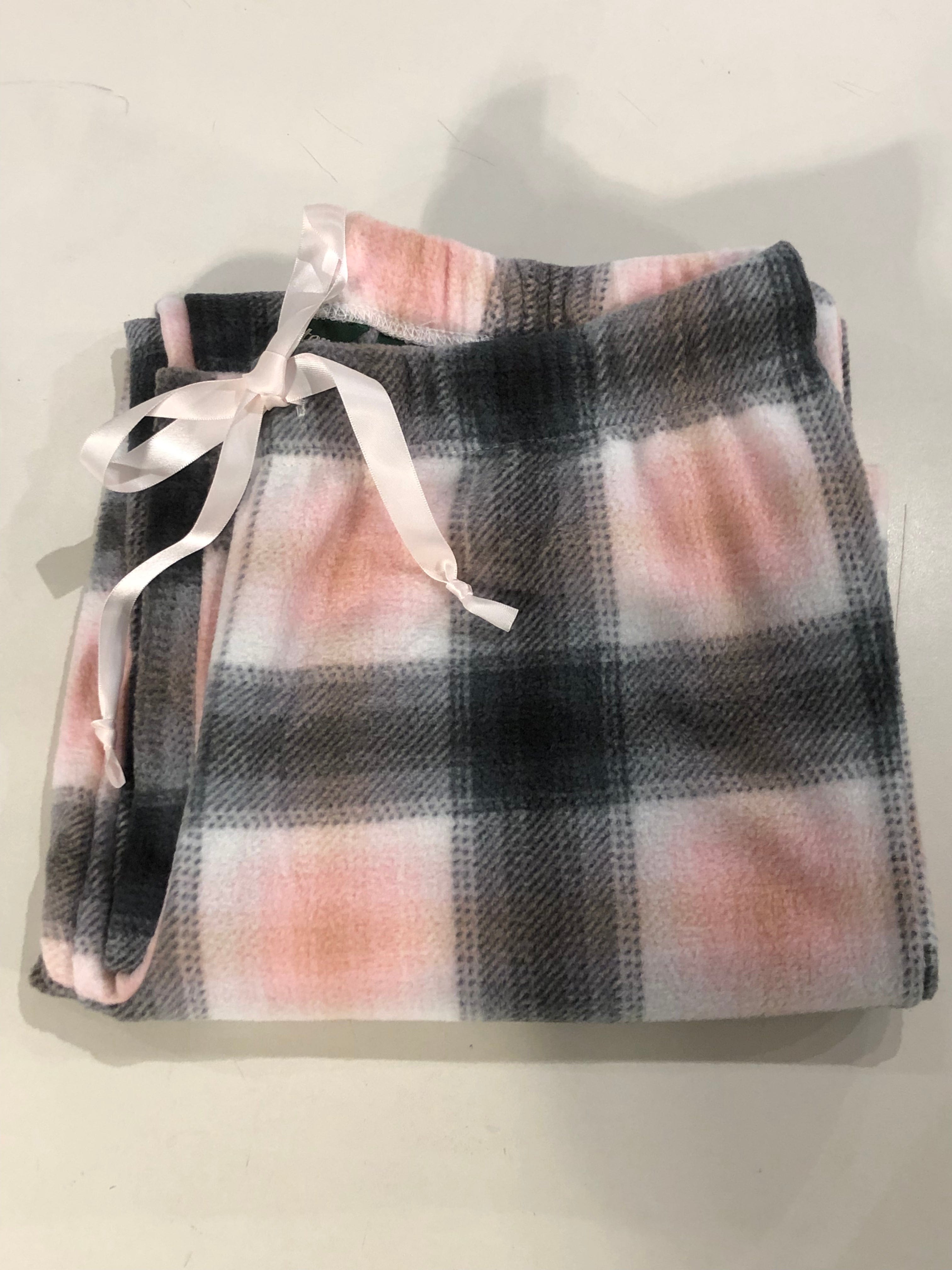 Pink Plaid Fleece Pants