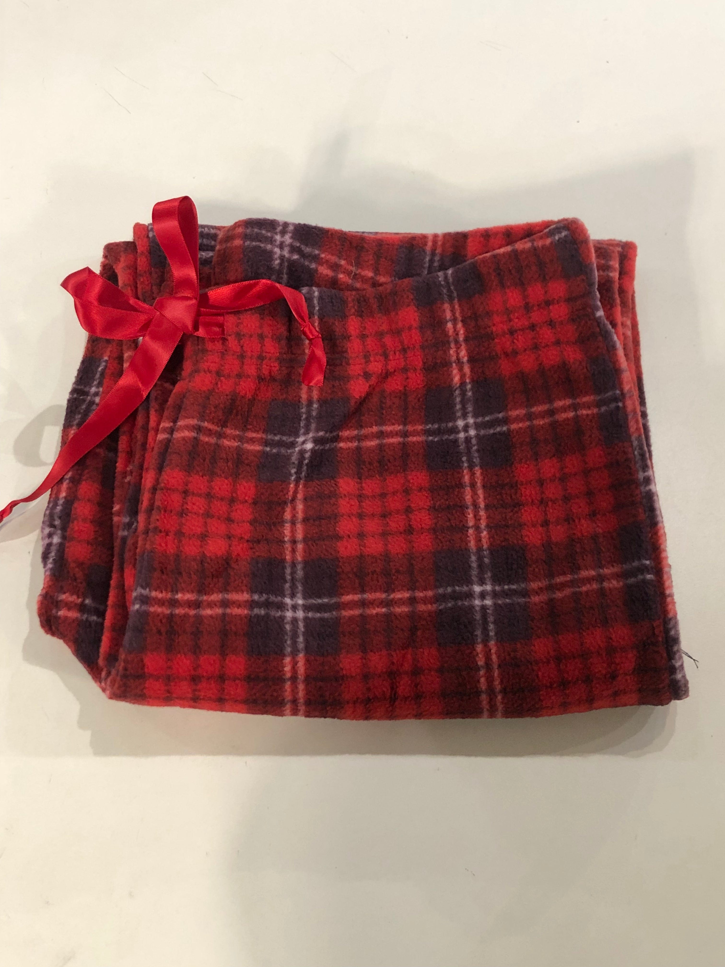 Red Plaid Fleece Pants